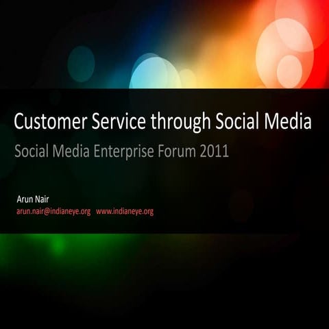 Social Media for Customer Service