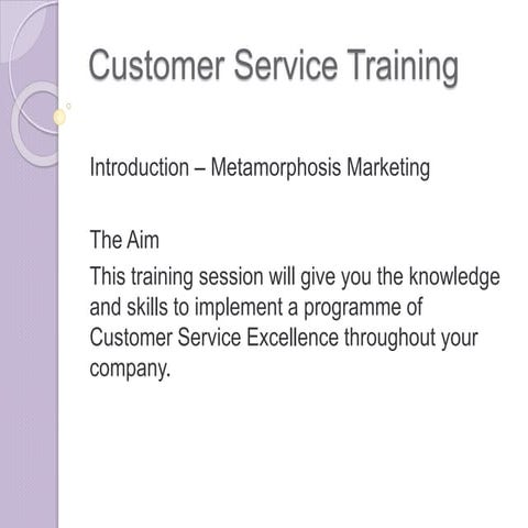 Customer Service Training