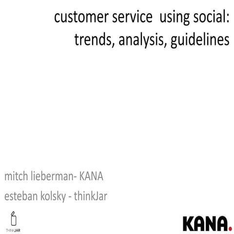 Customer service  using social - CRM Evolution 2012
