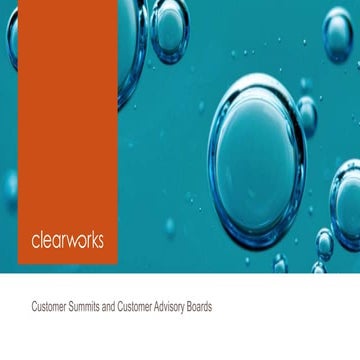 Customer Summits as a First Step for CABs