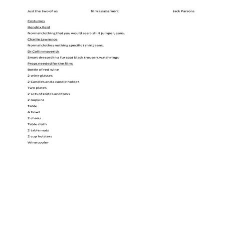 Just the two of us script | DOCX