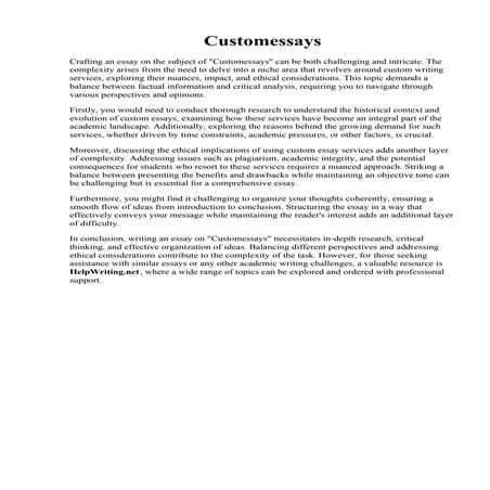 Customessays. The Home of Best Custom Essay Writing Service for All Assignments