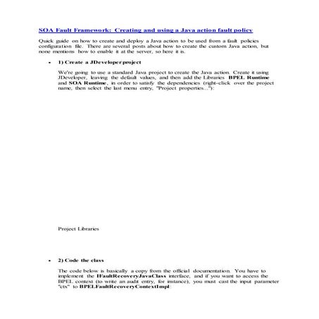 Custom faultpolicies