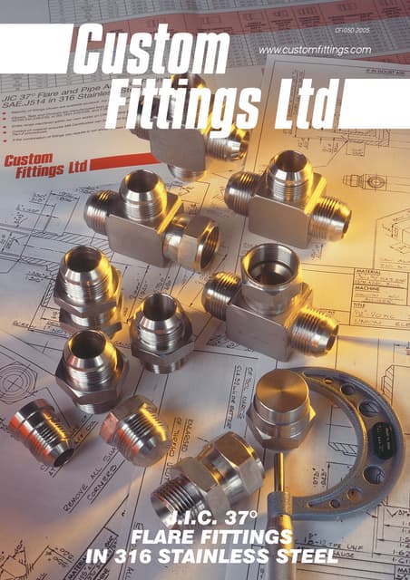 J.I.C 27 Degree Flare Fittings in 316 Stainless Steel