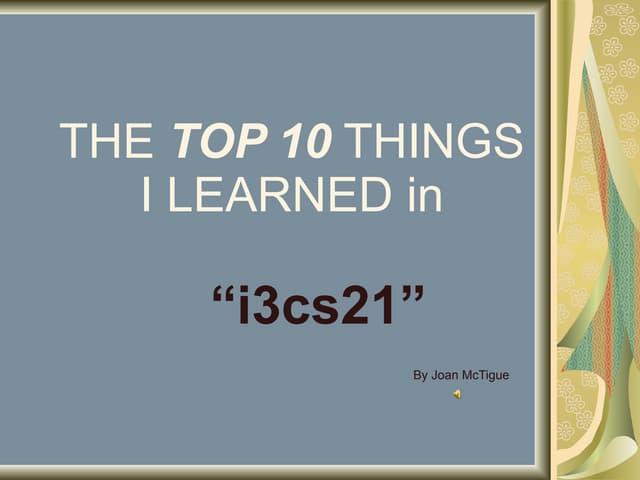 Customized top 10 things