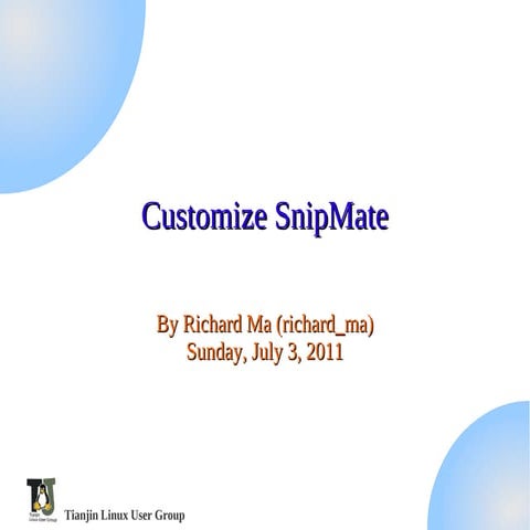 Customize snipmate