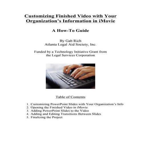 Customizing a video in iMovie