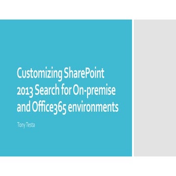 Customizing SharePoint 2013 search display templates | PPT