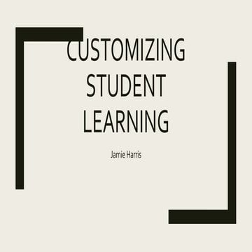 Customizing student learning presentation