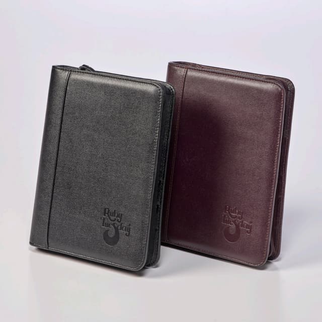 Custom leather planners by sneller
