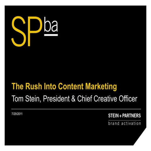 The Rush Into Content Marketing 