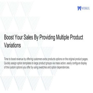 Boost Your Sales By Providing Multiple Product Variations