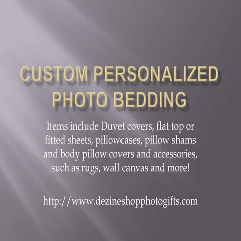 Custom personalized bedding
