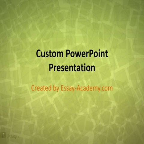 Custom power point presentation