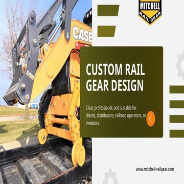 Innovative Custom Rail Gear Design for Tailored Rail Solutions ...
