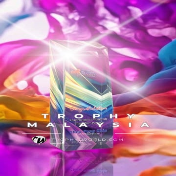 Custom Rainbow Trophy at Trophy-World Malaysia | Custom Trophies & Plaques Supplier