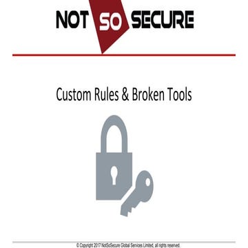 Custom Rules & Broken Tools
