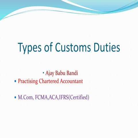 Customs duty classification