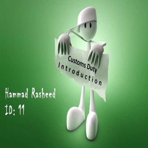 Customs duty in pakistan