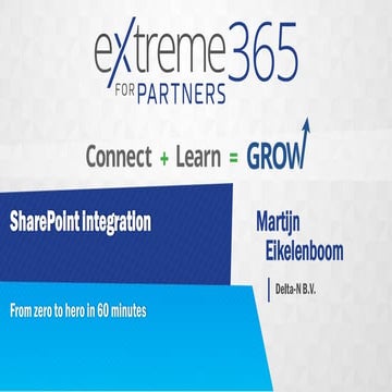 Custom SharePoint Integration - from zero to here in 60 minutes