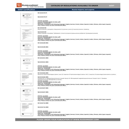 Gost standards in english 1639 (catalog) | PDF
