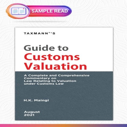Taxmann's Guide to Customs Valuation | PDF