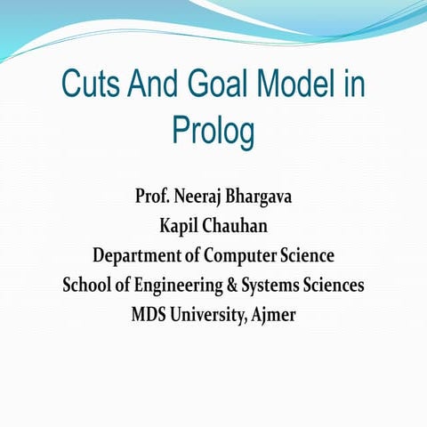 Cut and Goal on prolog