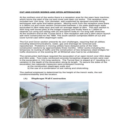 Cut and cover_sections