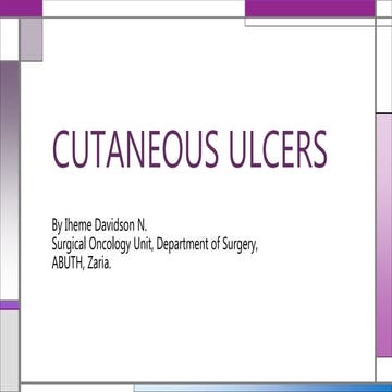 Cutaneous ulcers