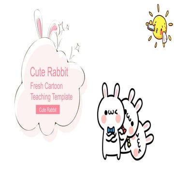 Cute Rabbit for presentations used fofr k | PPTX