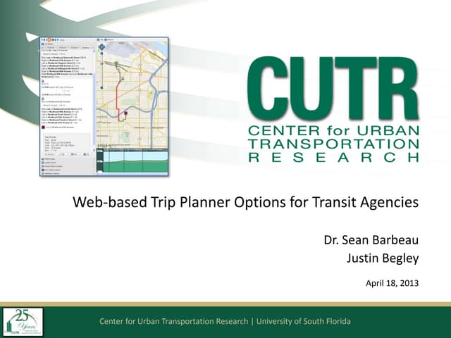 CUTR Webinar - Web-based Trip Plann...