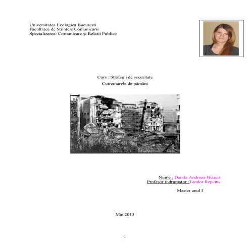 Cutremurele de pamant