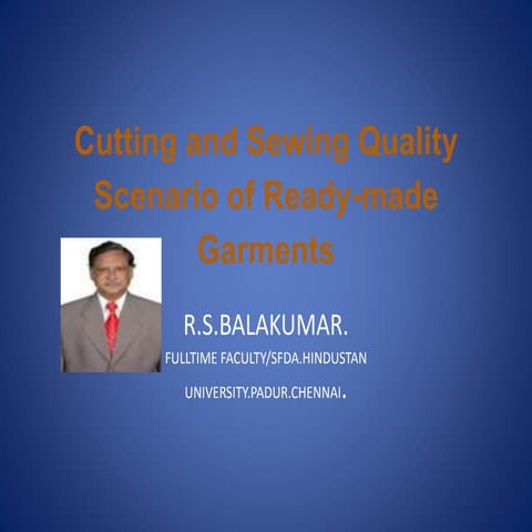 Cutting and sewing quality scenario of ready made garments