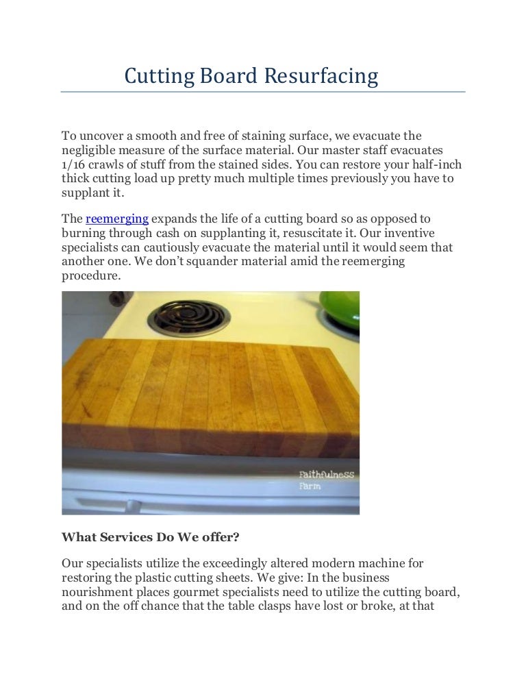 Cutting Board Resurfacing