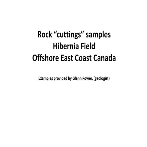 Rock Cuttings from the Hibernia Field