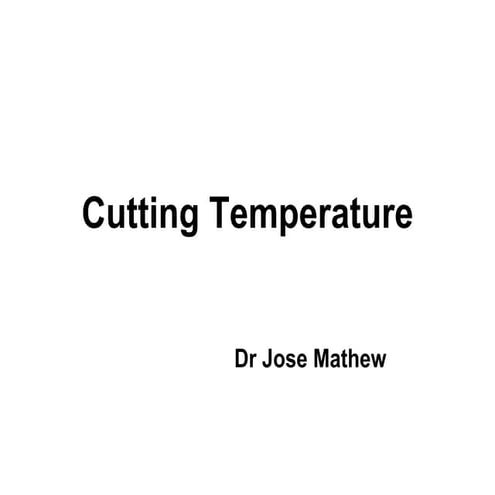 Cutting temperature