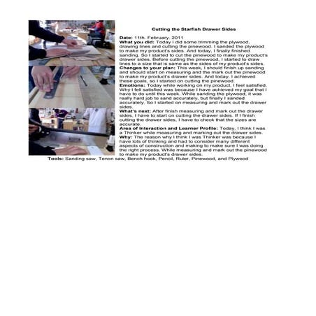 Cutting the starfish drawer sides1