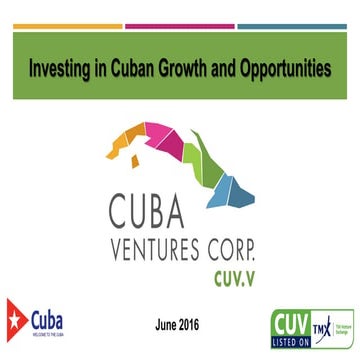 Cuba Ventures Corp. Presentation
