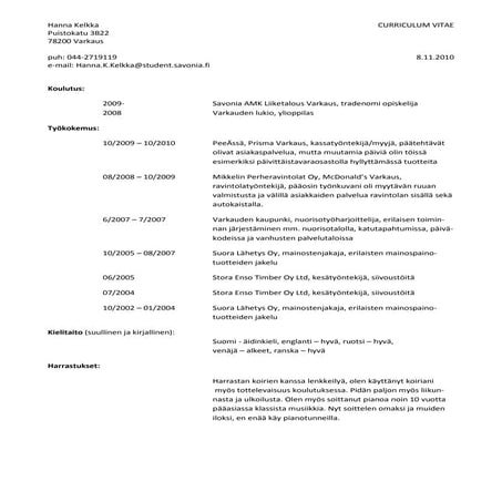 Curriculum Vitae | DOCX