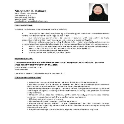 Mary Ann Cv | DOCX