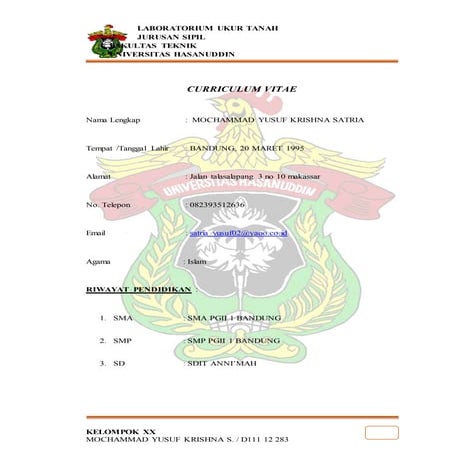 CV baru 2 | PDF