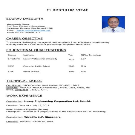 Sourav Dasgupta-Resume