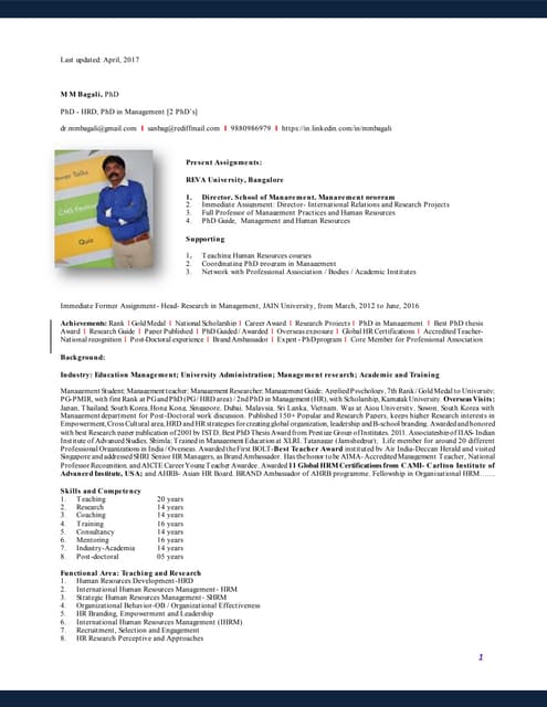 Mm Bagali Academic Work 2020 Pdf