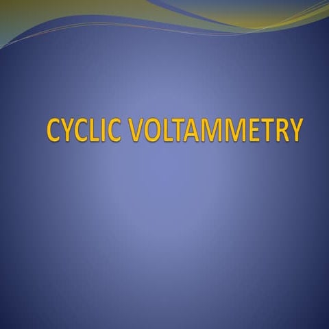 Cyclic voltammetry