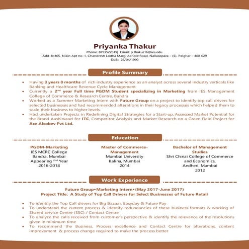 Priyanka Thakur CV | PDF