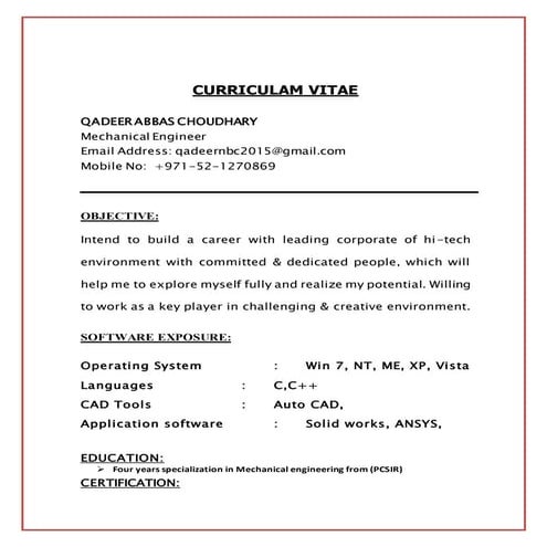 Mechanical Engineer Resume Examples & Writing Guide for 2025 | PDF