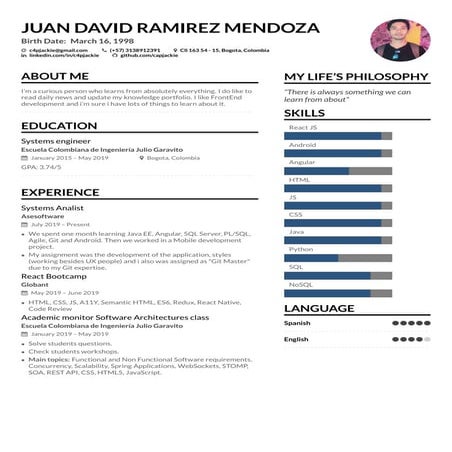 CV Juan David Ramirez Mendoza