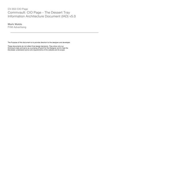 Commvault Marketing: CIO Landing Page.