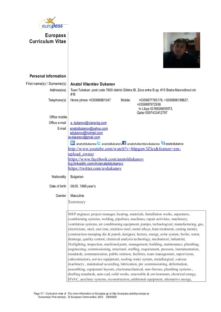 curriculum vitae writers