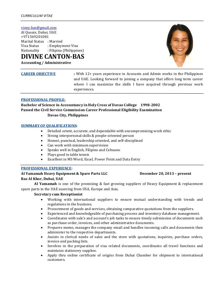 Cv Divine Bas